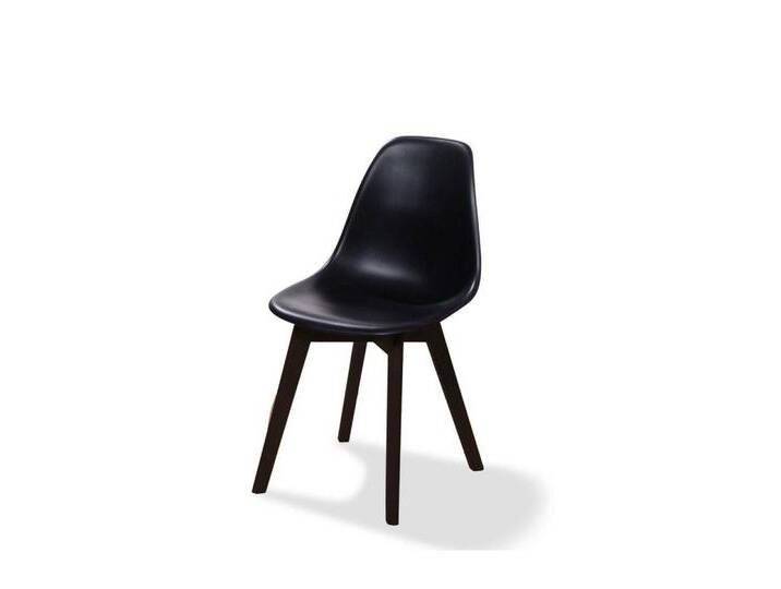 Natur24 Esszimmerstuhl Keeve 4er Set Stapelstuhl 53 x 47 x 83 cm Birke Polypropylen Schwarz, schwarz von OTTO