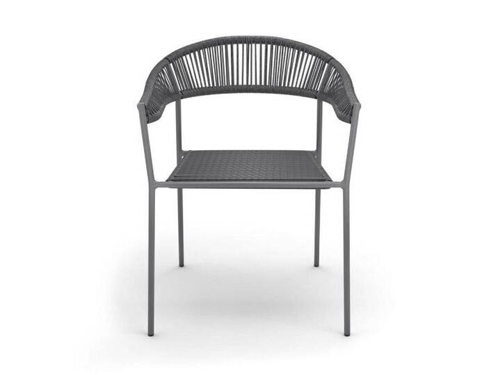 Natur24 Gartenstuhl Sebastian 4-er Set Stuhl 57 x 54 x 76 cm Stahl Rope Anthrazit von OTTO