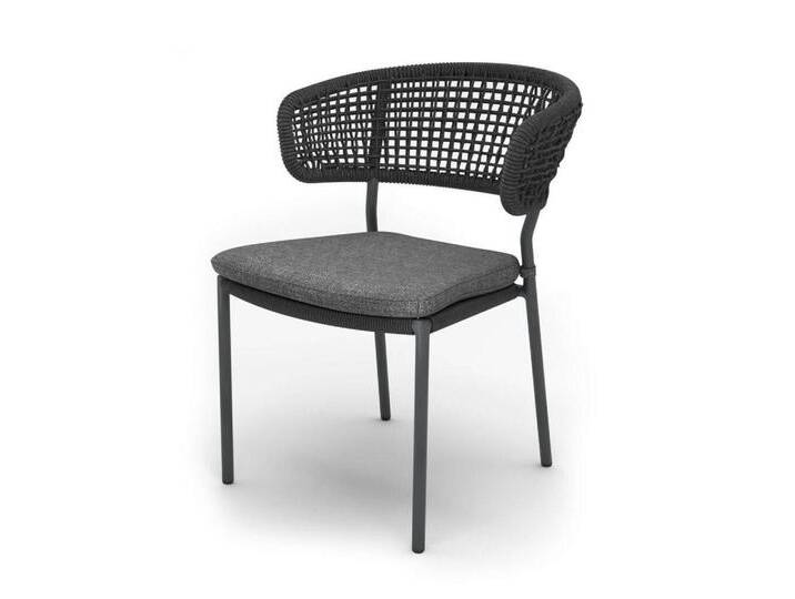 Natur24 Gartenstuhl Spitz 2-er Set Stuhl 66 x 59 x 82 cm Stahl Rope Anthrazit von OTTO