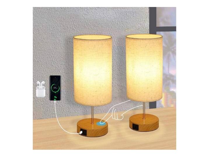 Nettlife Tischleuchte Stoffschirm Touch Dimmbar Wohnzimmer E27 Nachttischlampe Modern, mit USB Ladefunktion, LED fest integriert, Warmweiß, Schlafzimmer Wohnzimmer Nachttisch Geschenk, silberfarben Nettlife Tischleuchte Stoffschirm Touch Dimmbar Wohnzimmer E27 Nachttischlampe Modern, mit USB Ladefunktion, LED fest integriert, Warmweiß, Schlafzimmer Wohnzimmer Nachttisch Geschenk, silberfarben von OTTO