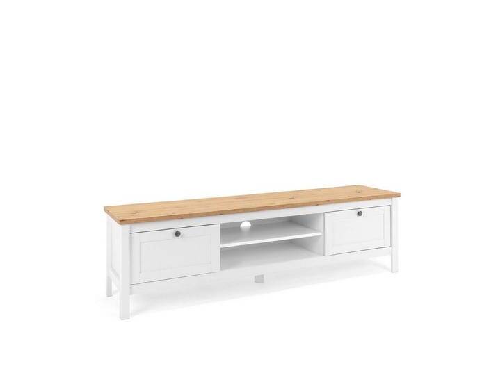 Newroom Lowboard Eireen, TV Lowboard Weiß Wildeiche Vintage Landhaus TV Schrank Fernsehtisch, weiß Newroom Lowboard Eireen, TV Lowboard Weiß Wildeiche Vintage Landhaus TV Schrank Fernsehtisch, weiß von OTTO