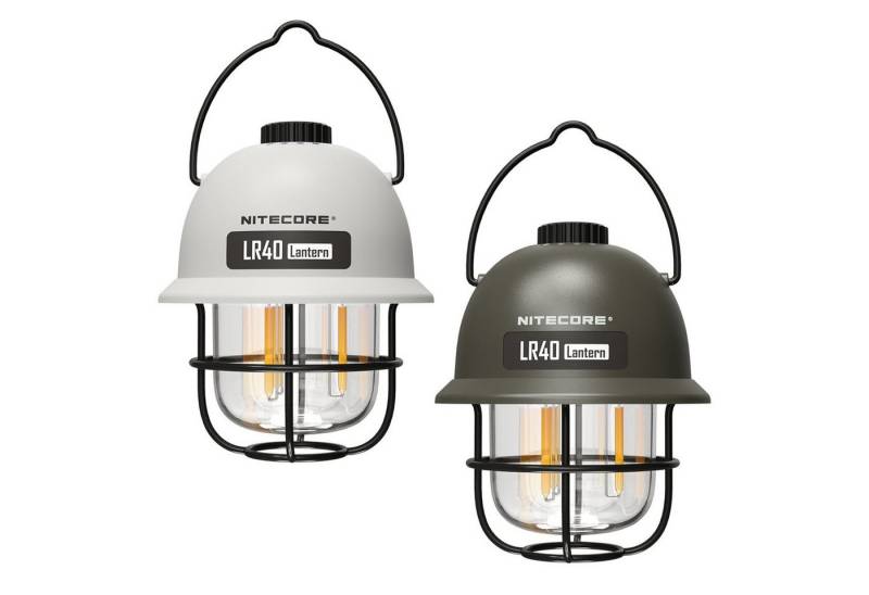 Nitecore LED Taschenlampe 2 Stück Nitecore LR40 Campingleuchte inklusive Akku, 1x Gehäusefarbe von Nitecore