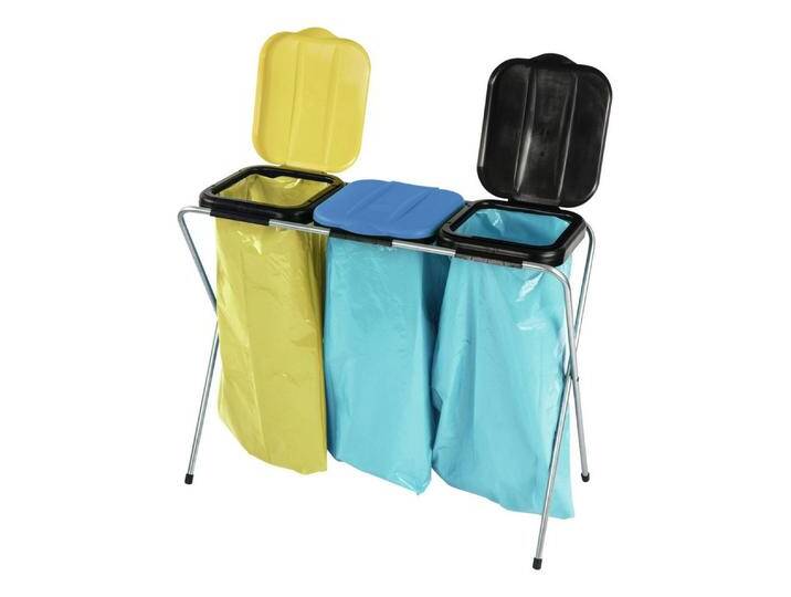 Nölle Müllsackständer, Abfallsammler 3 x 120 l mit Deckel gelb/blau/schw von OTTO