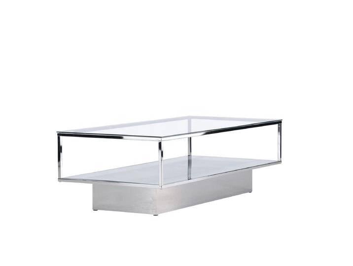 Nordanest Couchtisch MAGLEHEM 130x60cm, Zwei Glasplatten für zusätzliche Ablage, modernes Design, weiß, transparent Nordanest Couchtisch MAGLEHEM 130x60cm, Zwei Glasplatten für zusätzliche Ablage, modernes Design, weiß, transparent von OTTO