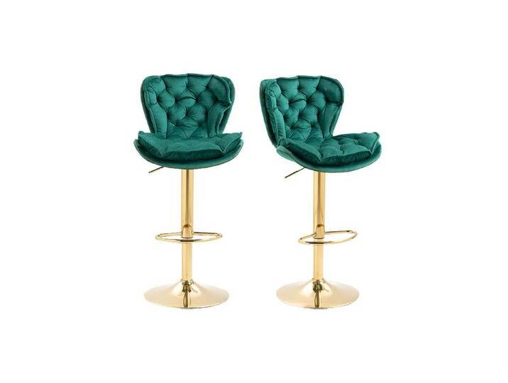 OKWISH Barhocker Tresenhocker, Schwenkbare Barstühle Set von 2 (COOLMORE Barhocker 2er-Set, Samt-Sitzkomfort für, mit Fußstütze für Küche, Esszimmer), 360-Grad-Höhenverstellung von OTTO