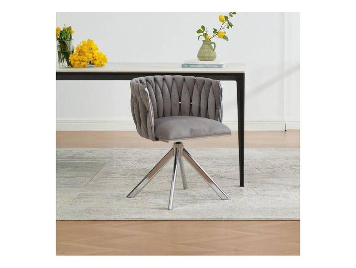 OKWISH Esszimmerstuhl Polsterstuhl Drehstuhl (mit 180°-Drehfunktion, ergonomischer Rückenstütze & stabilem Metallgestell, 1 St), ein Stuhl, grau von OTTO