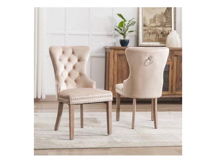 OKWISH Esszimmerstuhl Samt Küchenstuhl mit Hoher Rückenlehne (2 St), beige, 2 St., Beige von OTTO