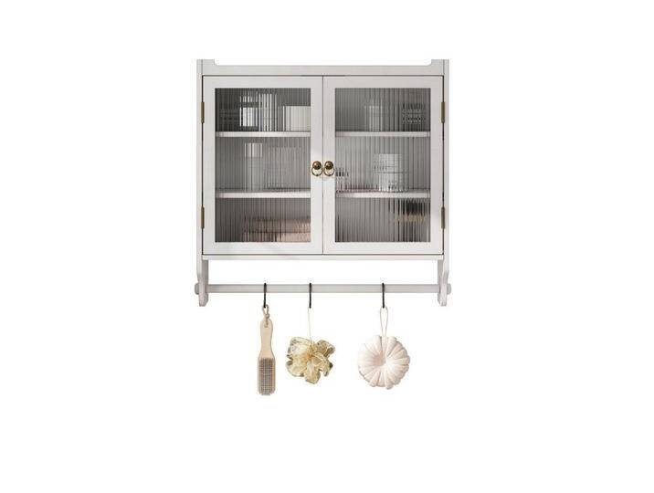 OKWISH Hängeschrank Wandhängeschrank,Glas-Wandregal (Vintage 63 cm Wandregal mit Doppelglastüren – 3 Stufiger Stauraum mit Handtuchhalter, Naturholz – Wandmontage für Badezimmer, Küche, Esszimmer – Stabil & Platzsparend) Gewichtskapazität: 5 kg pro Regal, weiß OKWISH Hängeschrank Wandhängeschrank,Glas-Wandregal (Vintage 63 cm Wandregal mit Doppelglastüren – 3 Stufiger Stauraum mit Handtuchhalter, Naturholz – Wandmontage für Badezimmer, Küche, Esszimmer – Stabil & Platzsparend) Gewichtskapazität: 5 kg pro Regal, weiß von OTTO