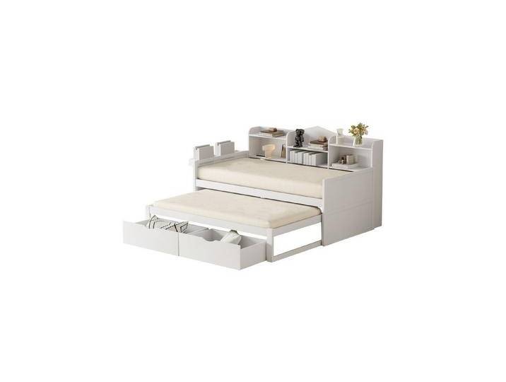 OKWISH Kinderbett Einzelbett Daybett Tagesbett Schlafsofa mit Ausziehbett 90x190 cm (zwei Schubladen, großem Staufach und Ablagekorb sowie USB-Steckdose, 90 x 200 cm), ohne Matratze von OTTO