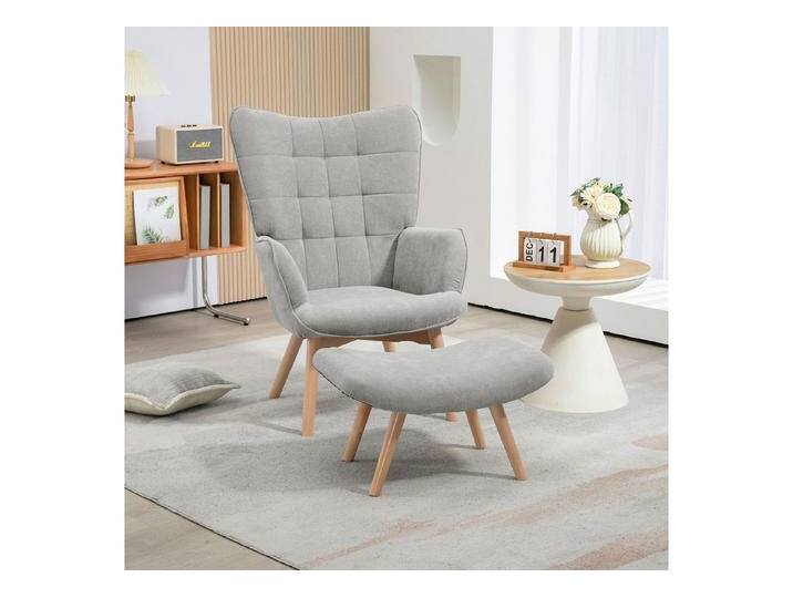 OKWISH Loungesessel Relaxsessel Freizeitstuhl Ohrensessel (Ohrensessel mit Hocker in Cord-Optik – Relaxsessel mit Holzbeinen & Ottomane, gemütlich gepolstert für Wohnzimmer & Leseecke., Sessel: 72L x 80B x 101H cm. Ottomane: 65L x 43B x 38H cm) OKWISH Loungesessel Relaxsessel Freizeitstuhl Ohrensessel (Ohrensessel mit Hocker in Cord-Optik – Relaxsessel mit Holzbeinen & Ottomane, gemütlich gepolstert für Wohnzimmer & Leseecke., Sessel: 72L x 80B x 101H cm. Ottomane: 65L x 43B x 38H cm) von OTTO