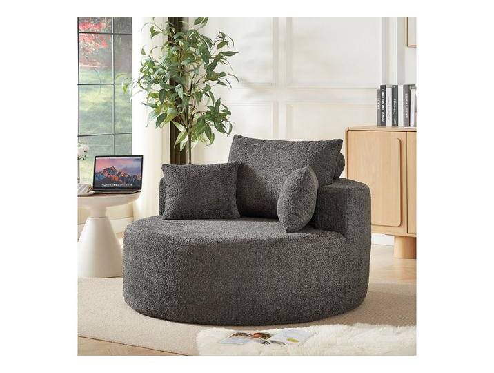 OKWISH Relaxsessel Moderner Schlafsessel mit flauschigem Design (Flauschiger Schlafsessel ohne Montage, 1-St., 127*127*85), mit Relaxfunktion, Grau von OTTO