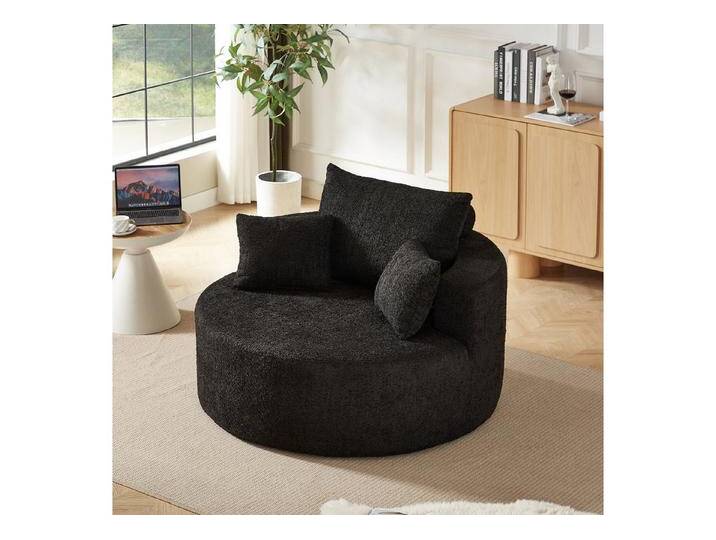 OKWISH Relaxsessel Moderner Schlafsessel mit flauschigem Design (Flauschiger Schlafsessel ohne Montage, 1-St., 127*127*85), mit Relaxfunktion, Schwarz von OTTO