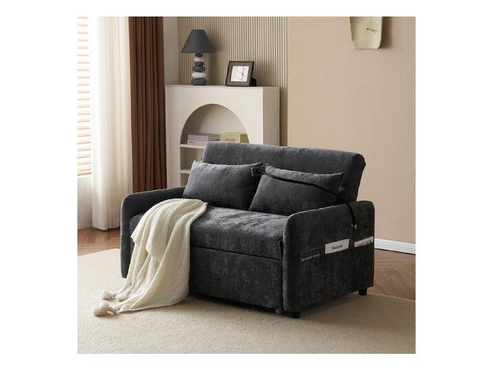 OKWISH Sofa Vielseitiges Doppel-Klappschlafsofa, Küchensofa Kindersofa Loungesofa, mit USB-Ladeanschluss, Handyhalter und verstellbarer Rückenlehne, Ideal für Wohnzimmer, Schlafzimmer und Heimkino von OTTO