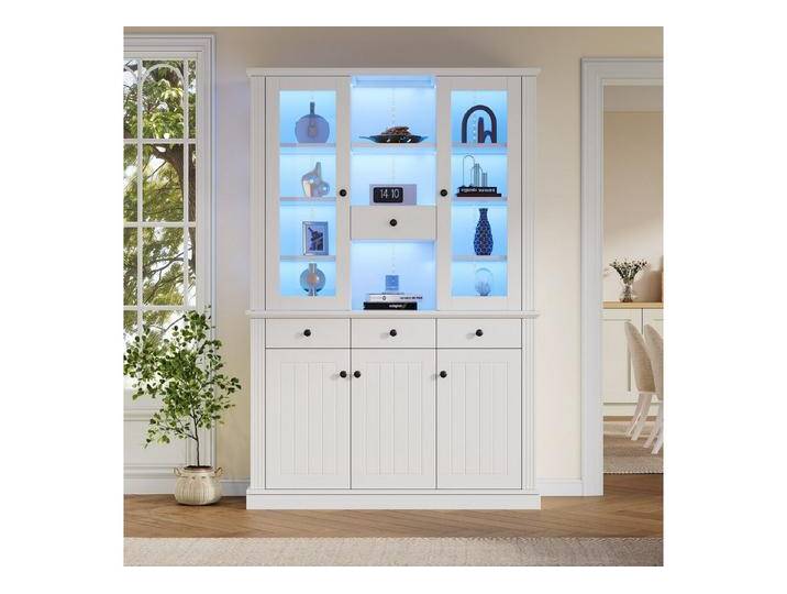 OKWISH Vitrine 119,5*40*180cm, mit 21 Ablagefächern (Wohnzimmerschrank, Highboard, 1-St. von OTTO