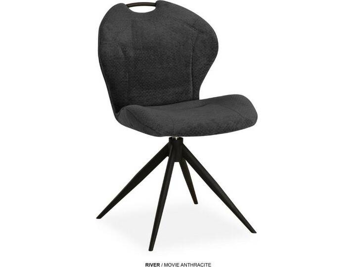 OMG Design Esszimmerstuhl River (Set, 2 St), Drehstuhl mit auto-return, mit Handgriff, grau, 1 Stück von OTTO