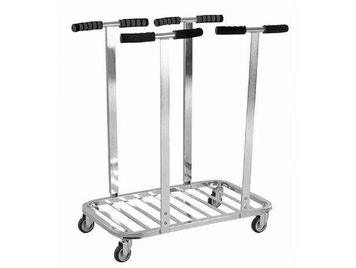 OSWALD Transportgeräte Transportwagen ESD-Müllsackständer 770 x 470 x 900 mm - für 2 x 125 Liter Säcke, (NK3026-ESD), verzinkt von OTTO