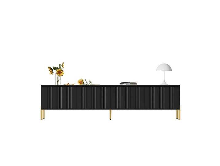 OUTMAX TV-Schrank Weiß TV-Schrank, 190 cm(L)x38 cm(W)x48 cm(H), goldene Tischbeine (Set, 1-St., langlebiges und elegantes Aussehen) Länge 190 cm, Breite 38 cm, Höhe 48 cm von OTTO