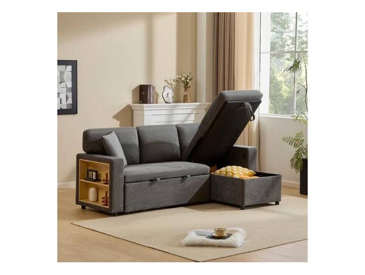 Odikalo 3-Sitzer Couch Wohnzimmer Polstermöbel Sofabett L-Form Umbau Sofa Weiß/Grau, grau, Dunkelgrau Odikalo 3-Sitzer Couch Wohnzimmer Polstermöbel Sofabett L-Form Umbau Sofa Weiß/Grau, grau, Dunkelgrau von OTTO