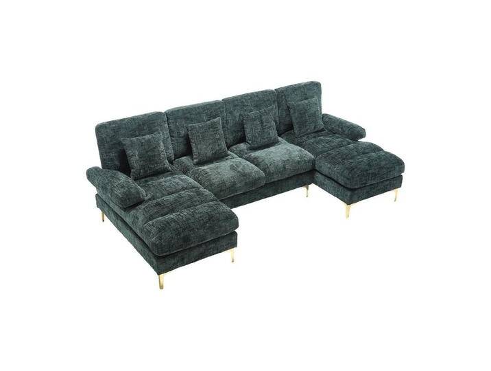 Odikalo Big-Sofa Chenille Sofa U-Form Lounge Sessel Sektionssofa Liegesitzen Mehrfarbig, Smaragd Odikalo Big-Sofa Chenille Sofa U-Form Lounge Sessel Sektionssofa Liegesitzen Mehrfarbig, Smaragd von OTTO