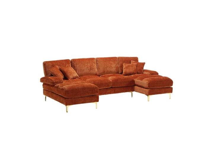 Odikalo Big-Sofa Chenille Sofa U-Form Lounge Sessel Sektionssofa Liegesitzen Mehrfarbig, rot, Rot Odikalo Big-Sofa Chenille Sofa U-Form Lounge Sessel Sektionssofa Liegesitzen Mehrfarbig, rot, Rot von OTTO
