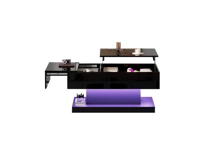 Odikalo Couchtisch Teetisch Kaffeetisch Hochglanz LED Hydraulik Lift Stauraum 100x50x45cm, schwarz Odikalo Couchtisch Teetisch Kaffeetisch Hochglanz LED Hydraulik Lift Stauraum 100x50x45cm, schwarz von OTTO