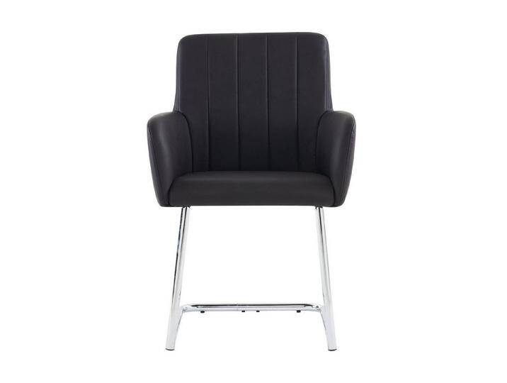 Odikalo Esszimmerstuhl 2er Set Sessel gepolstert zickzackform Metallbeine Leder schwarz/grau, schwarz, schwarz Odikalo Esszimmerstuhl 2er Set Sessel gepolstert zickzackform Metallbeine Leder schwarz/grau, schwarz, schwarz von OTTO