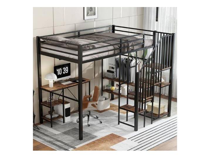 Odikalo Hochbett Etagenbett Jugendbett Eisenbett Schreibtisch Stauraum 120x200 Schwarz Odikalo Hochbett Etagenbett Jugendbett Eisenbett Schreibtisch Stauraum 120x200 Schwarz von OTTO