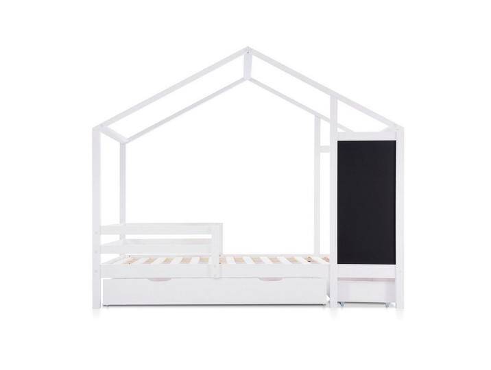 Odikalo Kinderbett Hausbett Holzbett 1 Tafel 2 Schubladen Weiß 90x 200cm (ohne Matratze), weiß von OTTO