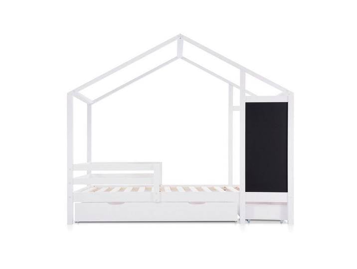 Odikalo Kinderbett Hausbett Holzbett 1 Tafel 2 Schubladen Weiß 90x 200cm (ohne Matratze), weiß von OTTO