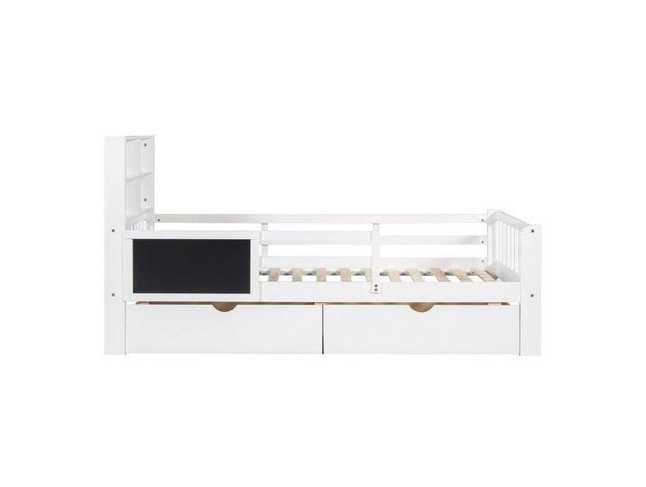 Odikalo Kinderbett Stauraum Kopfteil Kasten Multifunktion Schubladen Tafel weiß 90x200, weiß Odikalo Kinderbett Stauraum Kopfteil Kasten Multifunktion Schubladen Tafel weiß 90x200, weiß von OTTO