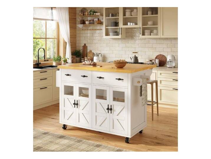 Odikalo Kücheninsel mit Arbeitsplatte, Küchenwagen Servierwagen Sideboard, (Hochwertige Kücheninsel, Multifunktionaler Servierwagen mit großem Stauraum, Mobiler Buffetschrank, Küchenwagen für Esszimmer,Wohnzimmer,Küche, Inklusive Bremsen und verstellbaren Fächern Odikalo Kücheninsel mit Arbeitsplatte, Küchenwagen Servierwagen Sideboard, (Hochwertige Kücheninsel, Multifunktionaler Servierwagen mit großem Stauraum, Mobiler Buffetschrank, Küchenwagen für Esszimmer,Wohnzimmer,Küche, Inklusive Bremsen und verstellbaren Fächern von OTTO