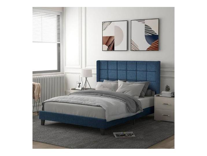 Odikalo Polsterbett gepolstert Kopfteil Lattenrost 90/140x200 cm Leinen Einfach Blau/Grau, blau, Blau Odikalo Polsterbett gepolstert Kopfteil Lattenrost 90/140x200 cm Leinen Einfach Blau/Grau, blau, Blau von OTTO