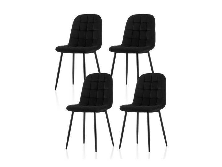 Ofcasa Esszimmerstuhl 2er Set Küchenstuhl (4 St), Samt Schalenstuhl, schwarz, 4 St., Schwarz von OTTO