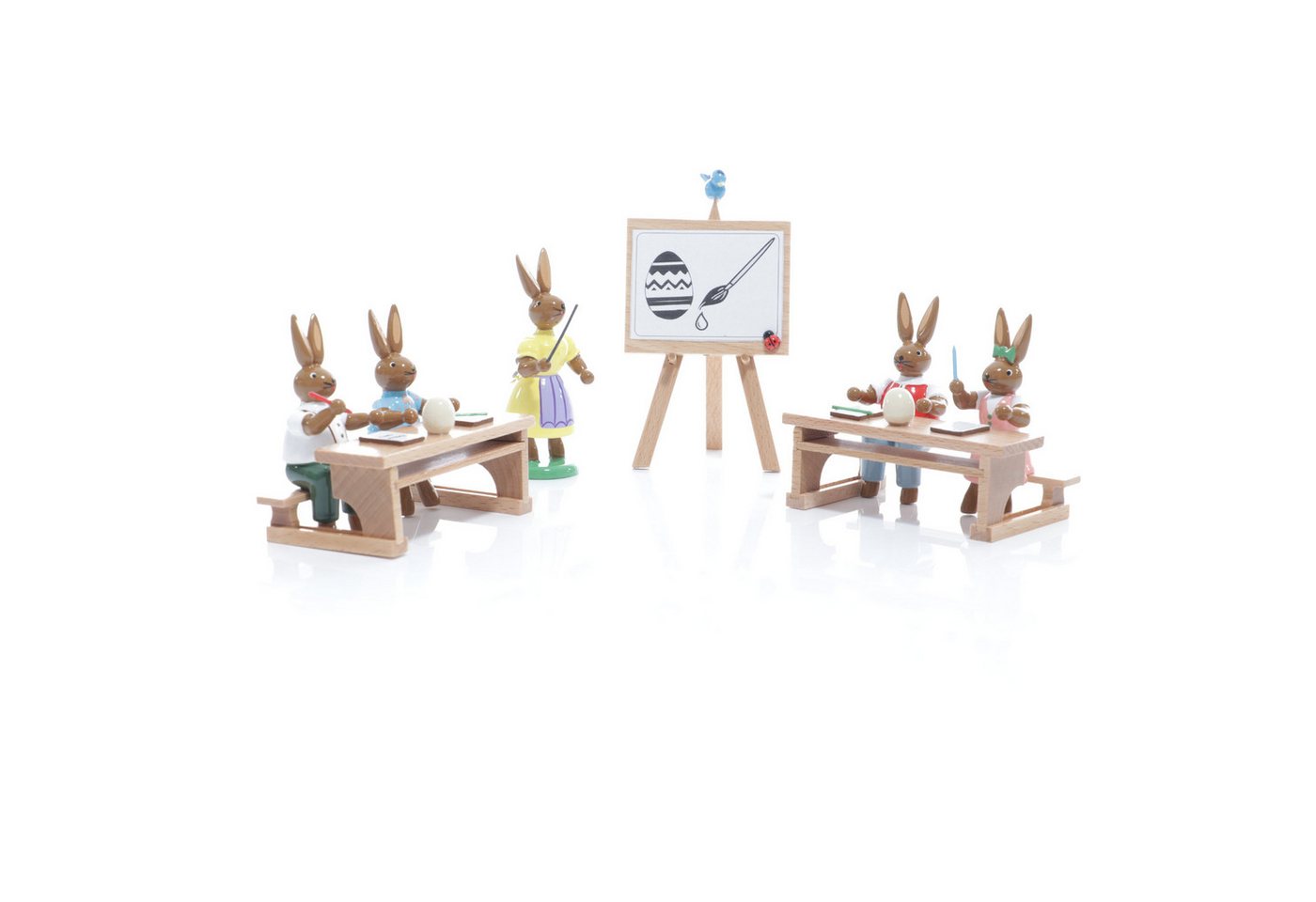 Osterhase Osterdekoration Hasenschule mit Lehrerin Höhe 7,5cm NEU von OTTO