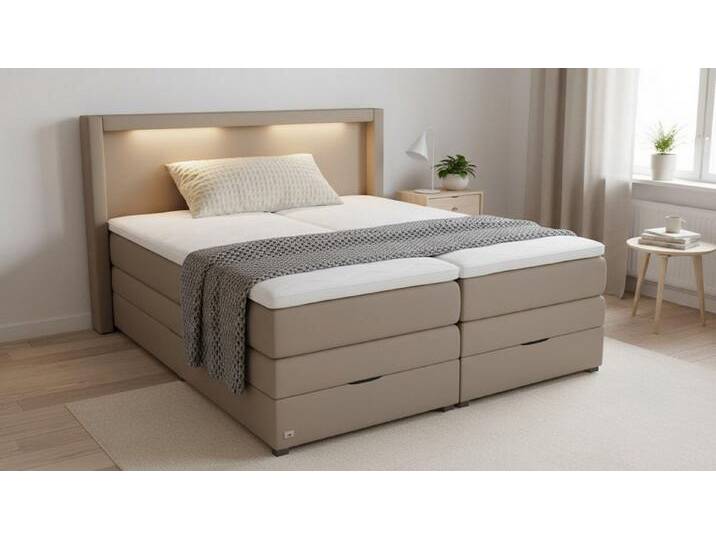 PAARA Boxspringbett Barcelona Bettkasten Kopfteil verstellbar LED Licht, inkl. Matratzen und Topper, mit einzigartigem Belüftungssystem, Bettkasten, mit LED, Taschenfederkern PAARA Boxspringbett Barcelona Bettkasten Kopfteil verstellbar LED Licht, inkl. Matratzen und Topper, mit einzigartigem Belüftungssystem, Bettkasten, mit LED, Taschenfederkern von OTTO