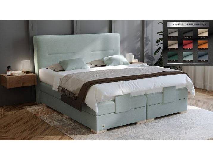 PAARA Boxspringbett Kreta elektrisch verstellbar mit Motor alle Größen, mit einzigartigem Belüftungssystem, mit Motor (10.000 Newton Leistung je Motor), mit elektrischer Kopf- und Fußteilverstellung, inklusive 1x Matratze: ROYAL-WS® 500 Taschenfederkern mit GELAX® - Topper-Kern im Härtegrad H3 von OTTO