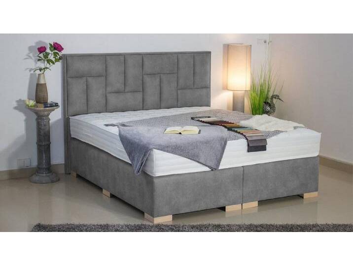 PAARA Boxspringbett Nevada ohne Bettkasten mit alles mit Holz, mit einzigartigem Belüftungssystem, grau, ohne Bettkasten, inklusive Lieferung bis Wunschort mit Aufbau in 2-Mann Besatzung, ROYAL-WS® 500 Taschenfederkern mit Gelschaum - Topper-Kern (5 cm), ca. 24 cm Matratze von OTTO