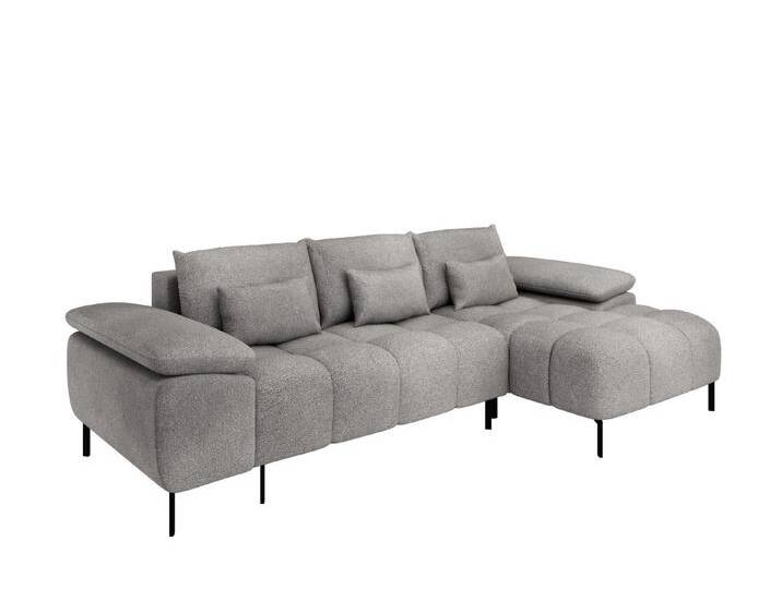 PANDA MÖBEL GmbH Ecksofa DOLUS – Modernes Ecksofa mit Schlaffunktion und flexibler Montage, mit Relaxfunktion, grau silberfarben, Grau PANDA MÖBEL GmbH Ecksofa DOLUS – Modernes Ecksofa mit Schlaffunktion und flexibler Montage, mit Relaxfunktion, grau silberfarben, Grau von OTTO