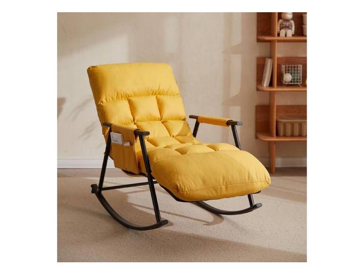 POPOLIC Schaukelstuhl Wohnzimmer Schaukelstuhl Liege faul Sofa140*55*60CM, gelb, Gelb von OTTO