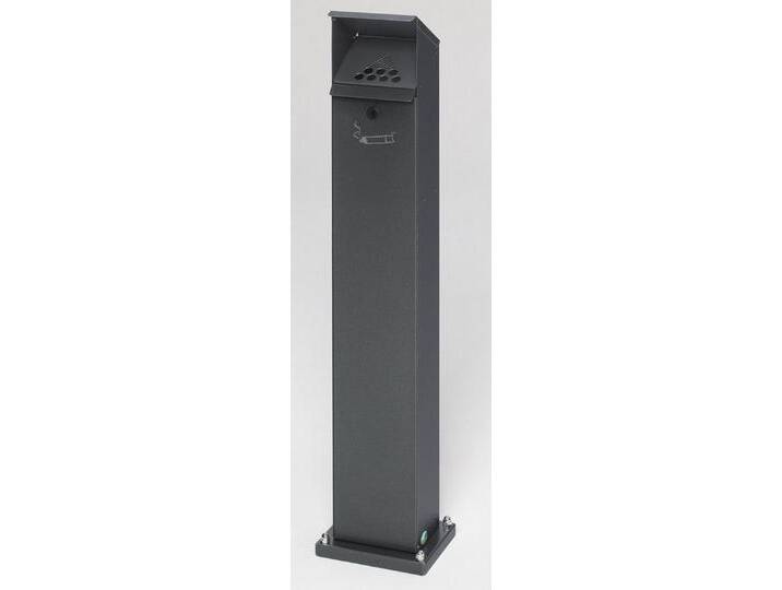 PROREGAL® Aschenbecher Robuster Ascher Standsäule Schloss und Bodenplatte 2L 115x18x15cm Grau von OTTO