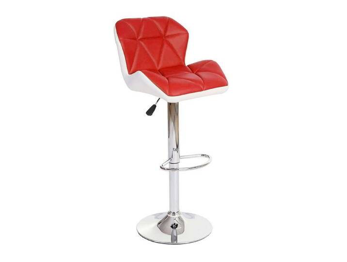PROREGAL® Barhocker Barhocker mit Lehne Sitzhöhe 62-83cm Kunstleder Rot Barstuhl von OTTO