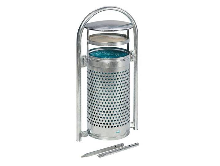 PROREGAL® Mülleimer Abfallsammler Aschereinsatz Einbetonieren 60/70L 116,5x58x38 von OTTO