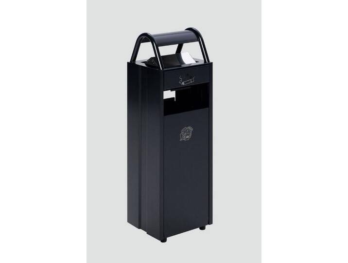PROREGAL® Mülleimer Kombiascher Schloss und Blenden 35L 97,5x30,5x26,5cm Stahl Anthrazit von OTTO