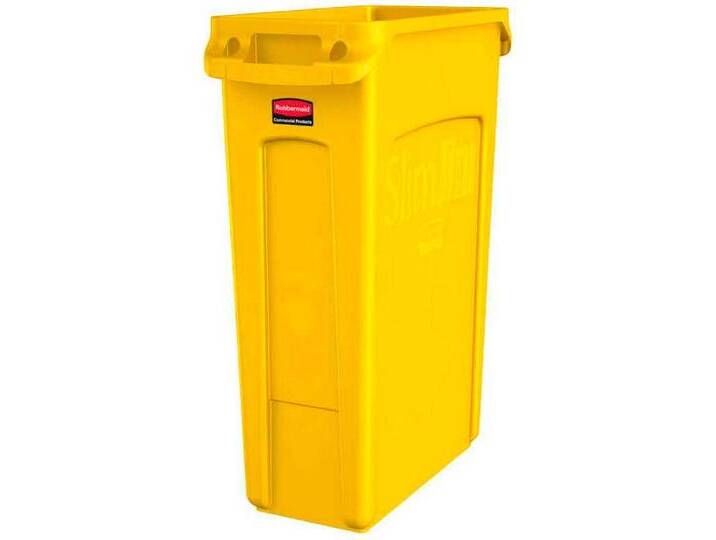 PROREGAL® Mülleimer Mülleimer, 87 Liter, HxBxT 76,2x28x56cm, Gelb, gelb, Gelb von OTTO