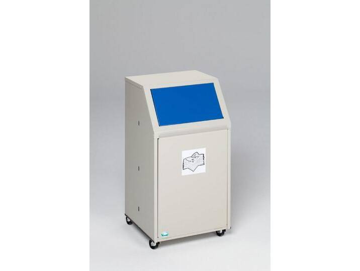 PROREGAL® Mülleimer Robuster Wertstoffsammler Papier Fahrbar39L 80x45,5x45,5Blau von OTTO