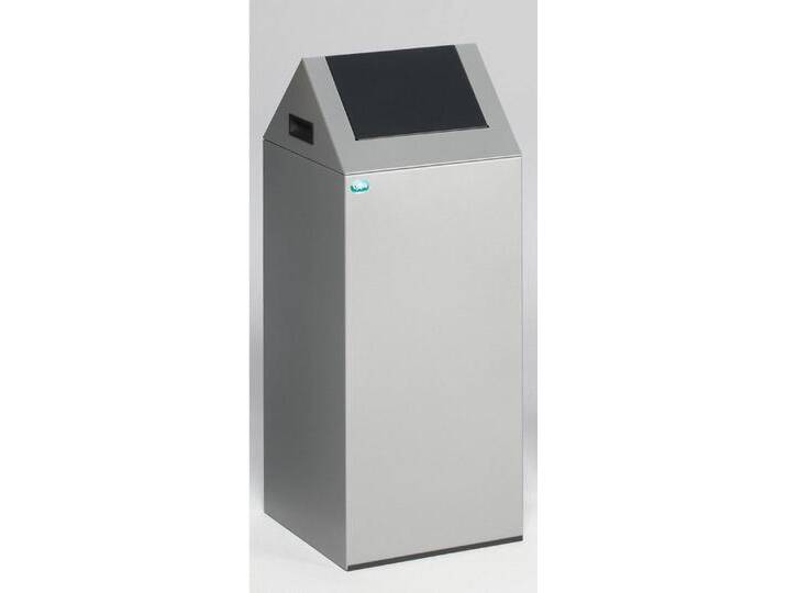 PROREGAL® Mülleimer Selbstlöschender Wertstoffsammler60L 80x32x32cmSilber-Anthrazit von OTTO