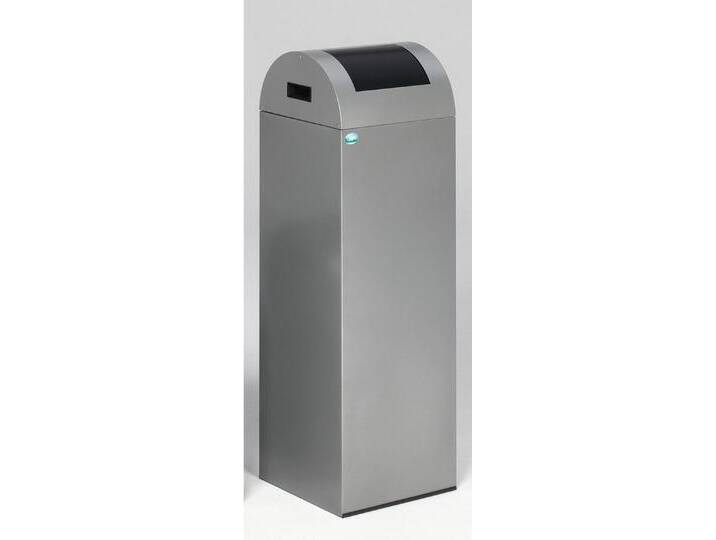 PROREGAL® Mülleimer Selbstlöschender Wertstoffsammler89L 104,5x32x32cmSilber-Anthrazit von OTTO