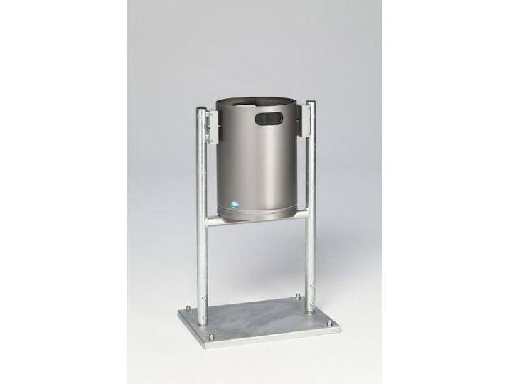 PROREGAL® Mülleimer gelochter Abfallsammler Seitenrohre Bodenplatte 90x49x43 Edelstahl von OTTO