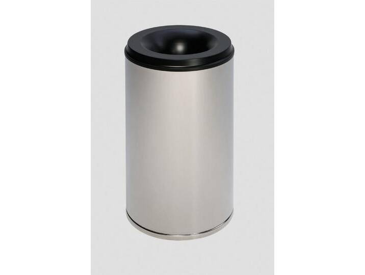 PROREGAL® Papierkorb Feuersicherer Papierkorb 50L 52x37,5x37,5cm Edelstahl Silber von OTTO