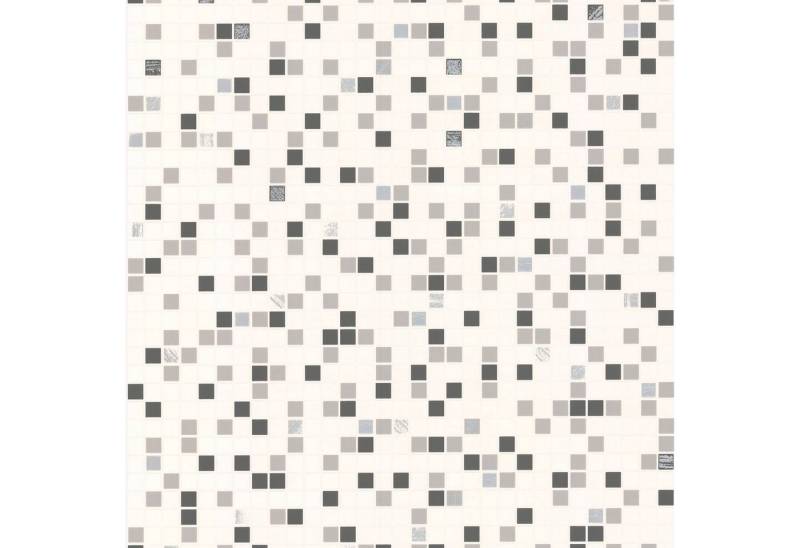 Papiertapete Checker, aufgeschäumt, Vinyltapete Mosaikfliesen schwarze/weiße Fliesen 10 m x 0.52 m von OTTO